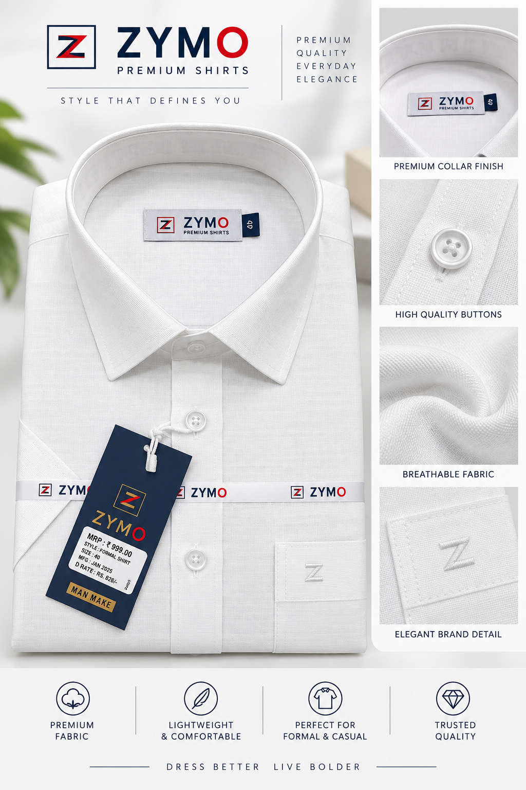 ZYMO LENIN WHITE Full Sleeve