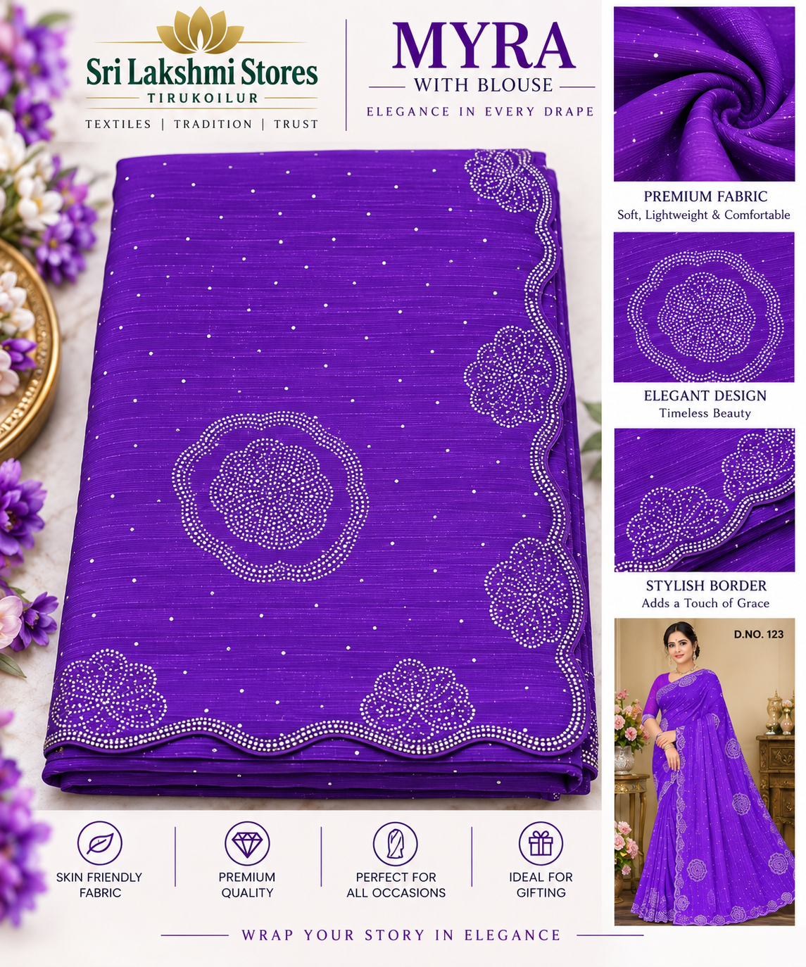 Stone Work Fancy Saree